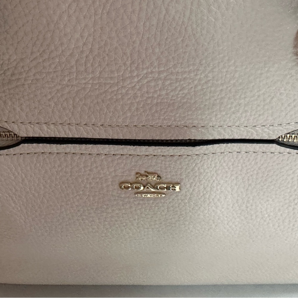Coach Prairie Satchel Chalk Pebbled Leather Handbag - Picture 14 of 14